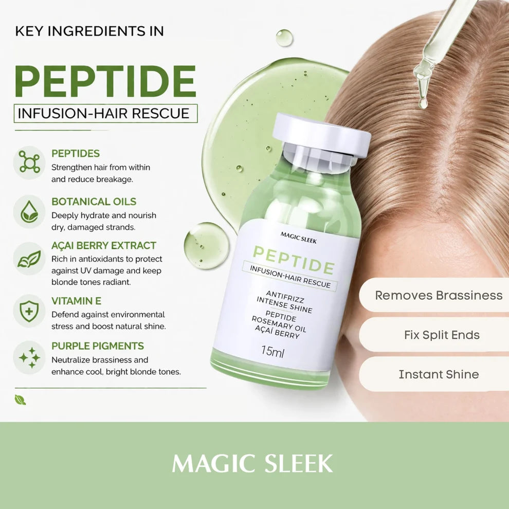MAGIC SLEEK Peptide Infusion-Hair Rescue - 6X 15ml vials
