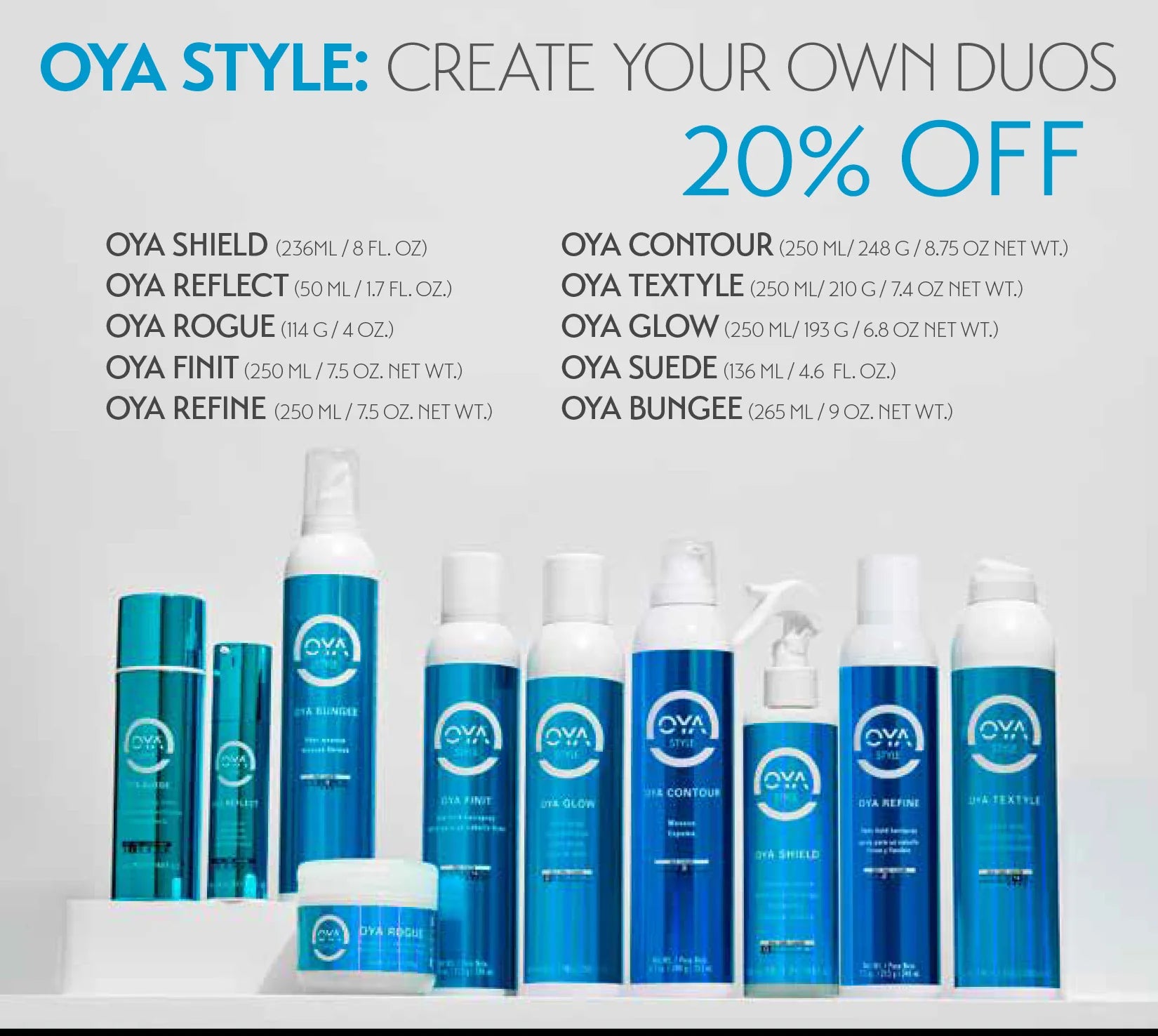 OYA Contour (250 ml / 248 g / 8.75 oz. net wt.)