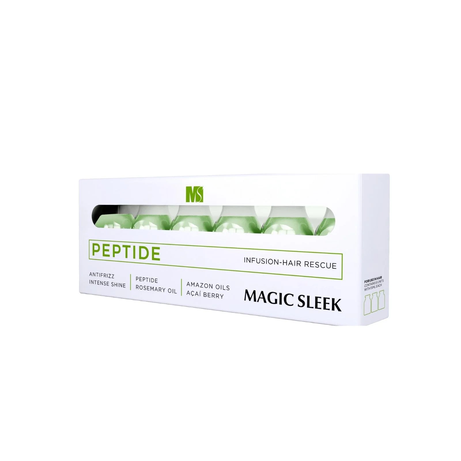 MAGIC SLEEK Peptide Infusion-Hair Rescue - 6X 15ml vials
