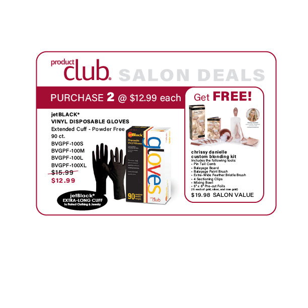 PRODUCT CLUB jetBLACK VINYL DISPOSABLE GLOVES