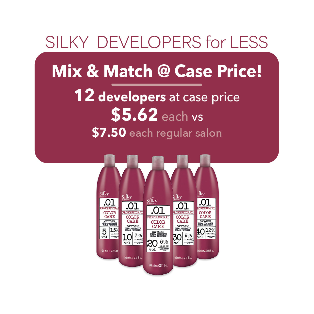SILKY COLOR DEVELOPER - OXYGEN - TONER INITIATOR