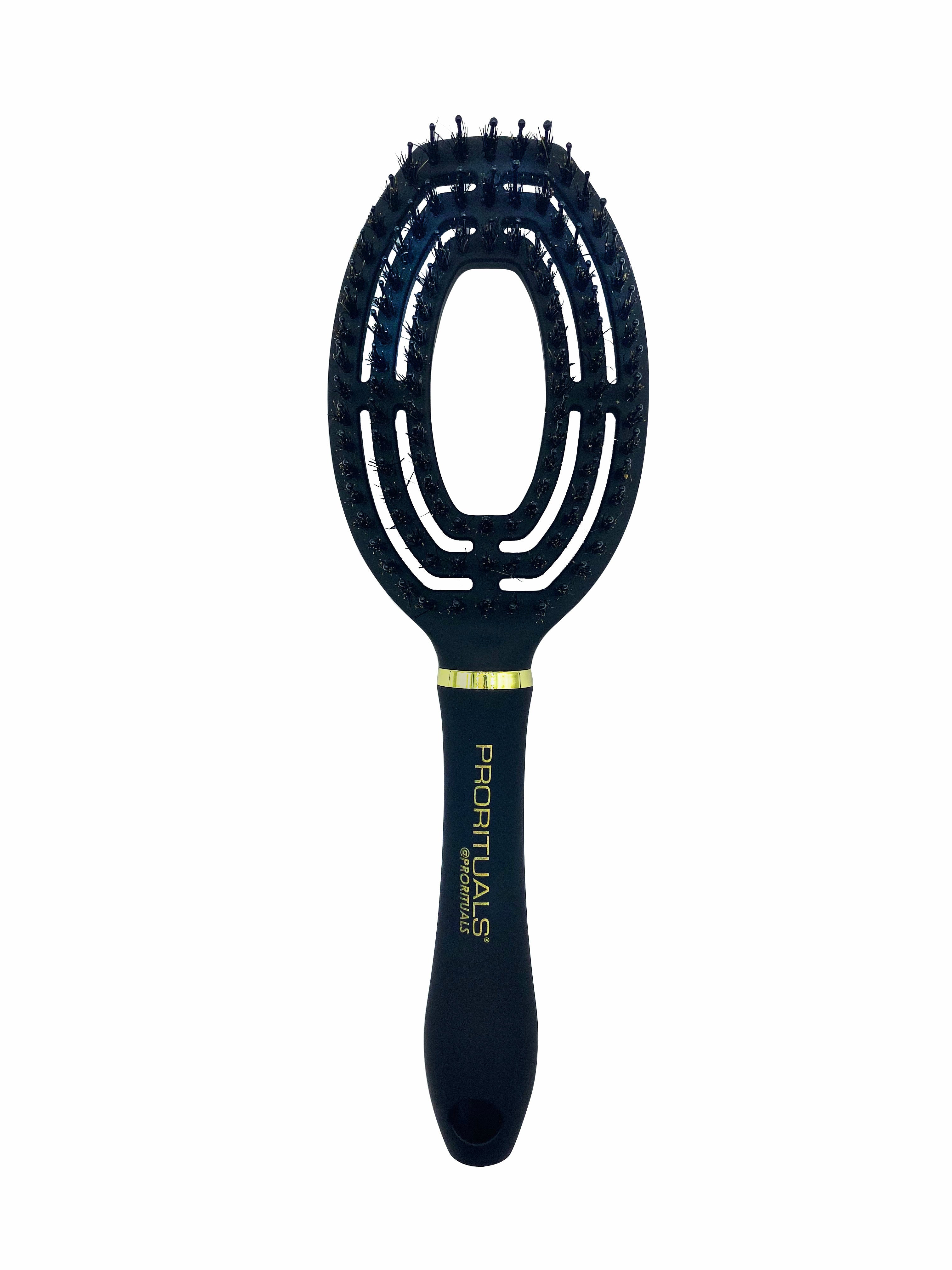 PRORITUALS HALO HAIR BRUSH BLK/GOLD RING